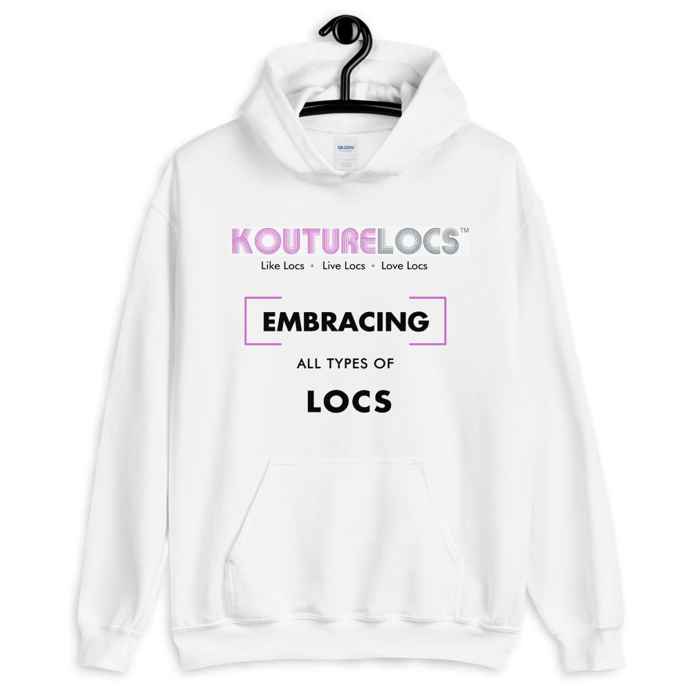 Embracing Locs - White Hoodie