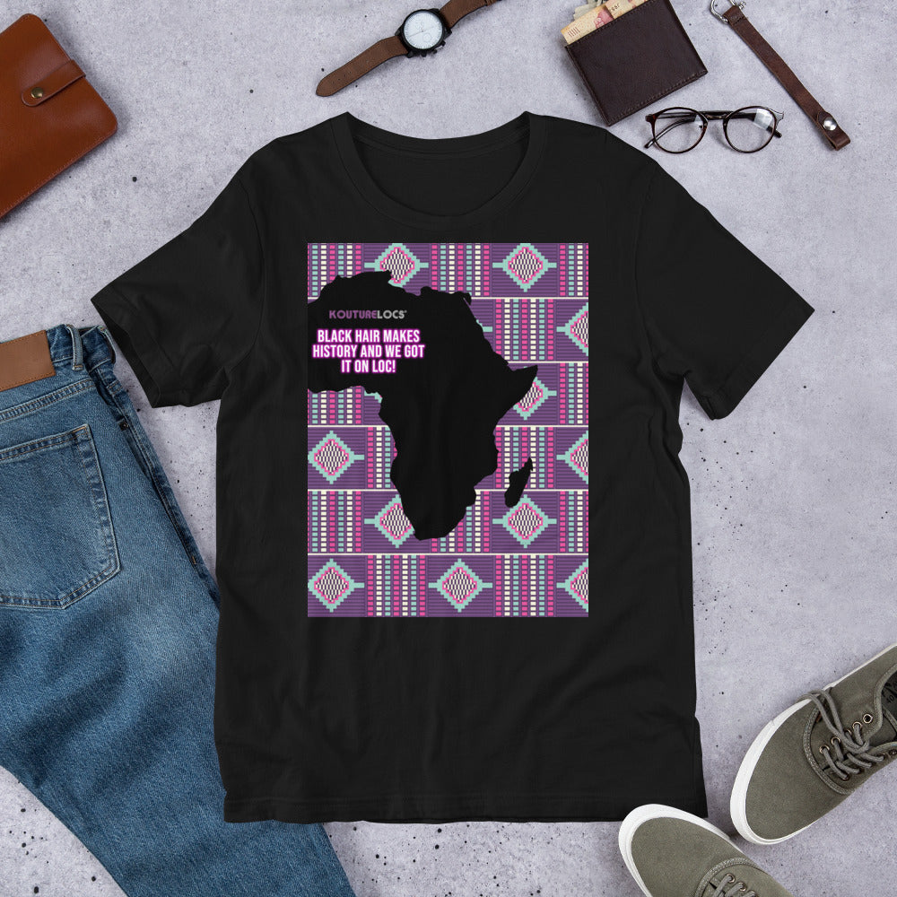 Black Hair Makes History- Black T-shirt